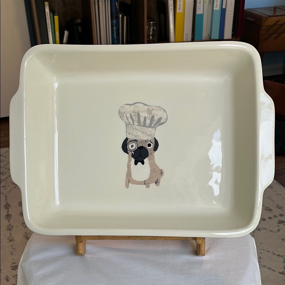 Pug Ceramic Baking Dish